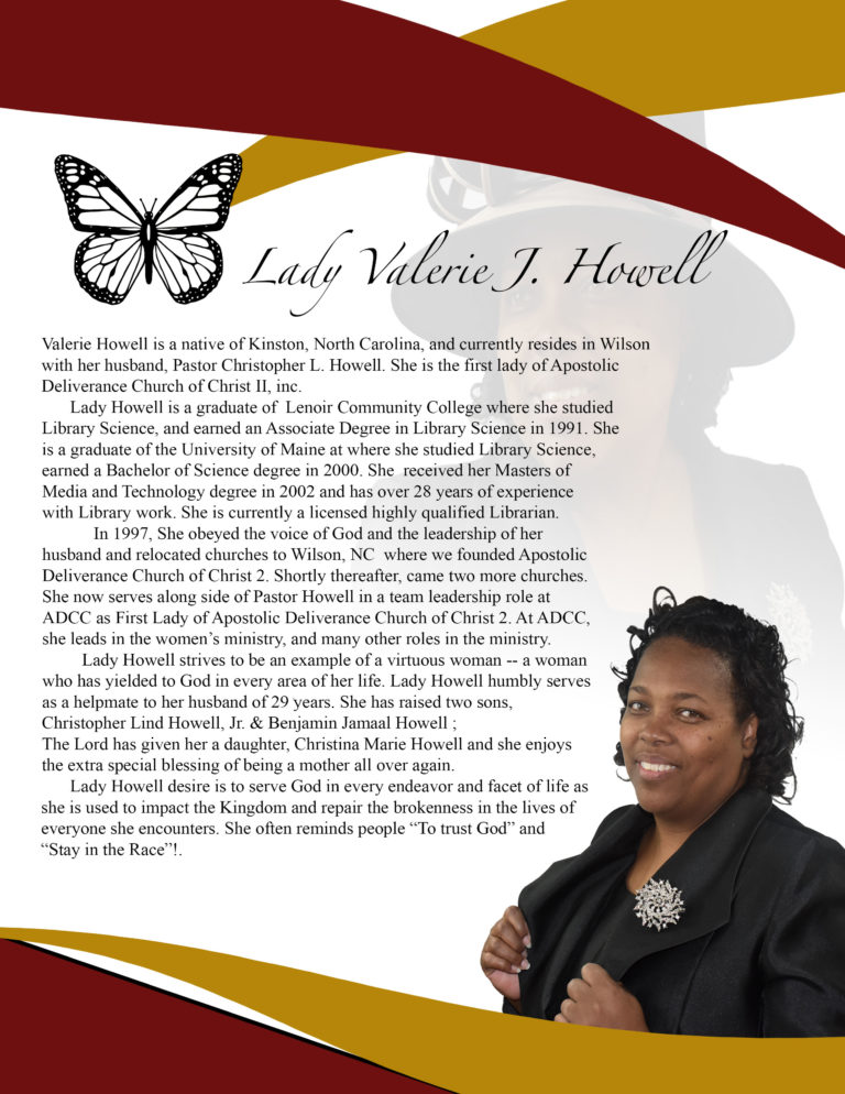 Apostolic Deliverance Church of Christ First Lady