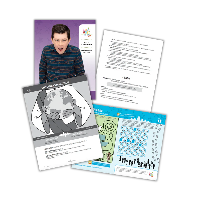Children’s Sunday School lesson and activity materials